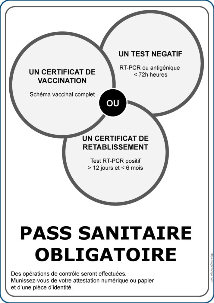 Affiche Pass Sanitaire Obligatoire Vert 01