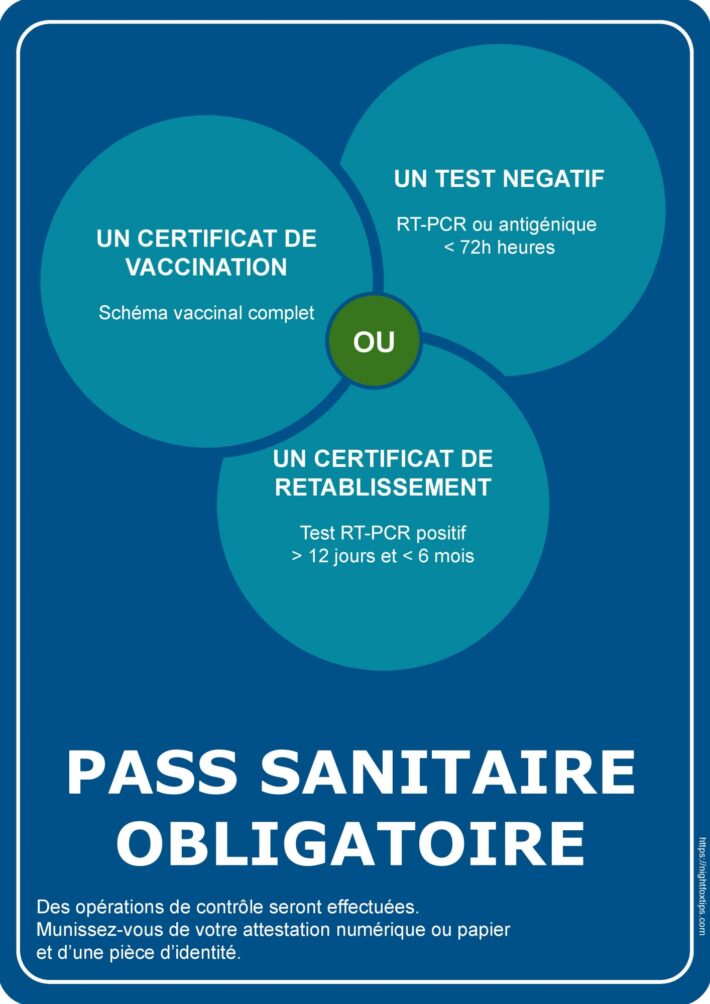 Affiche Pass Sanitaire Obligatoire Vert 04