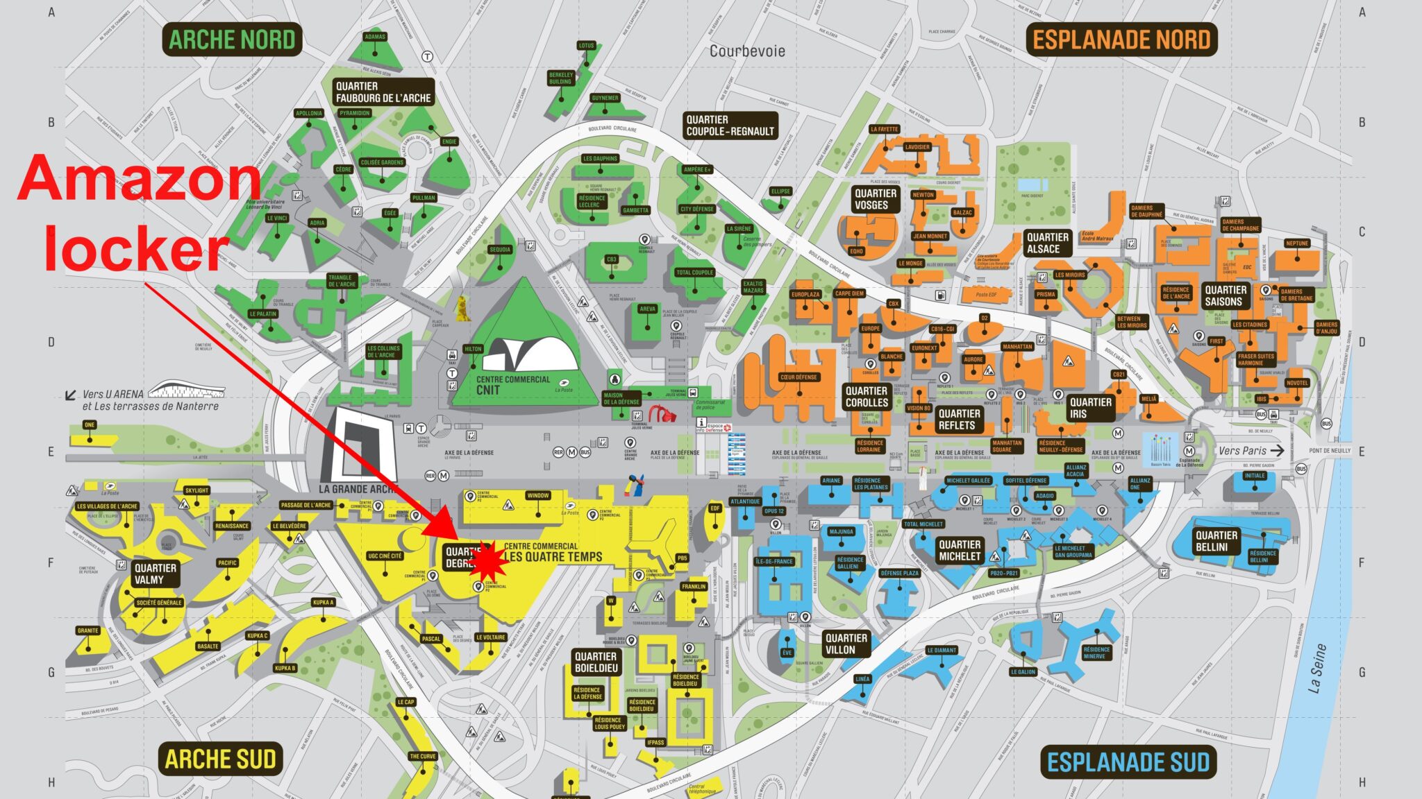 Location of the Amazon Locker Elize (La Défense) Night Fox Tips