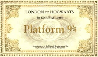 Harry Potter train ticket to print