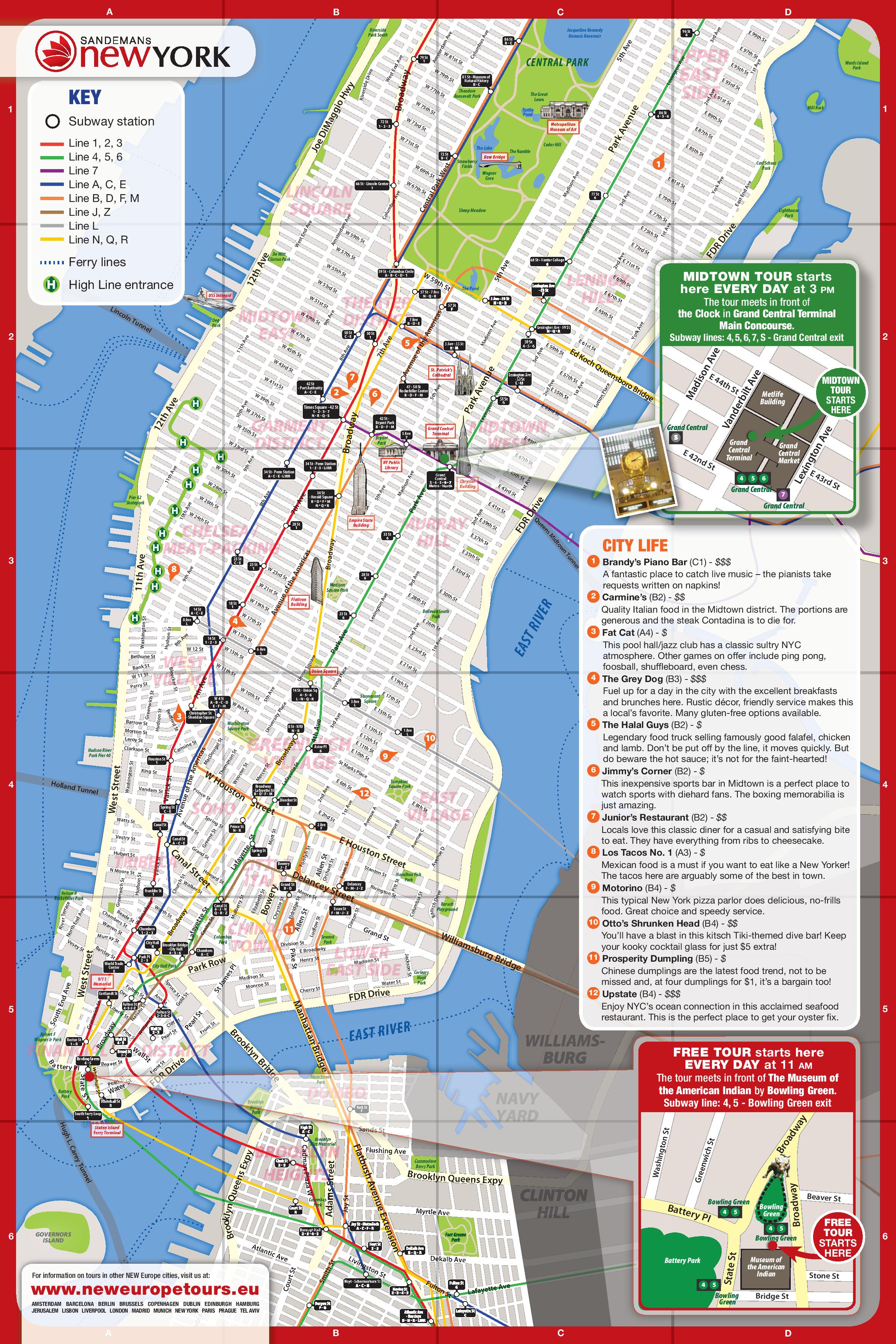 Mapa Gratuito De Nueva York Descargar En Pdf