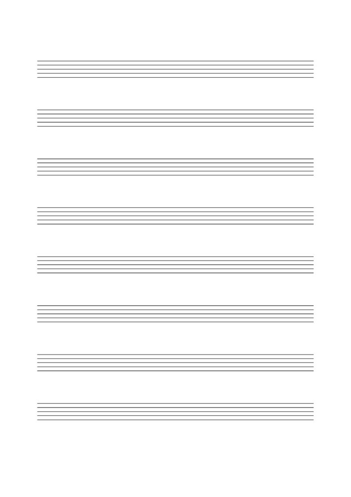 Blank sheet music