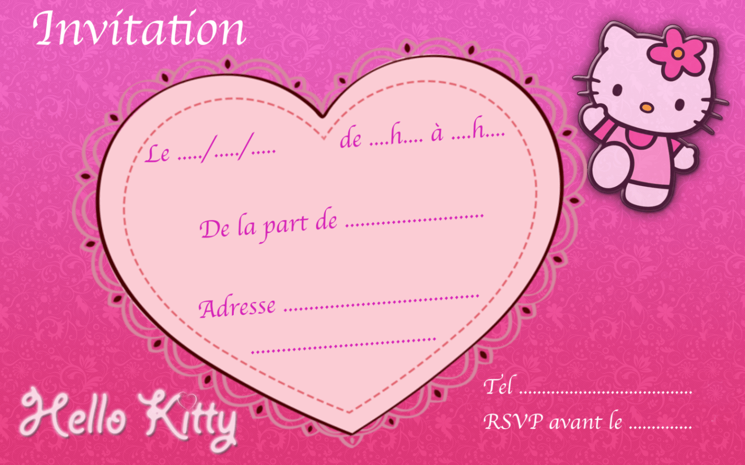 Carte d'invitation d'anniversaire gratuite à imprimer soi-même