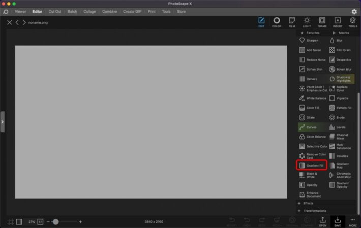 Make your own grey gradient background - Step 4