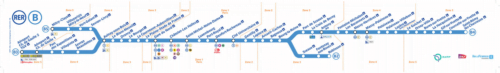 Paris RER B stations map
