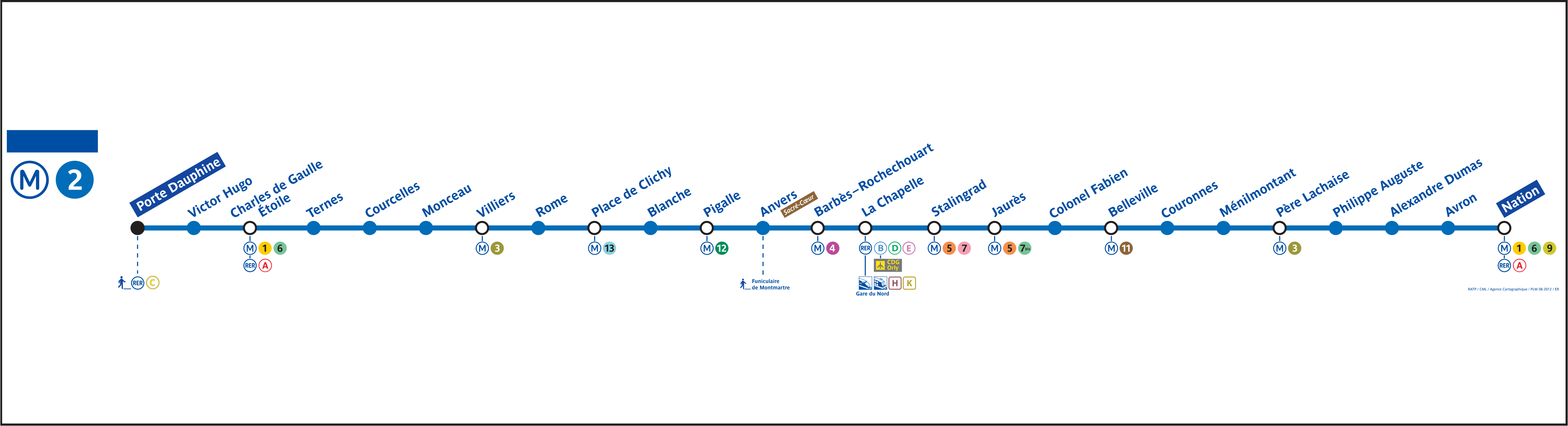 Timetable first and last metro line 2 Paris - Night Fox Tips