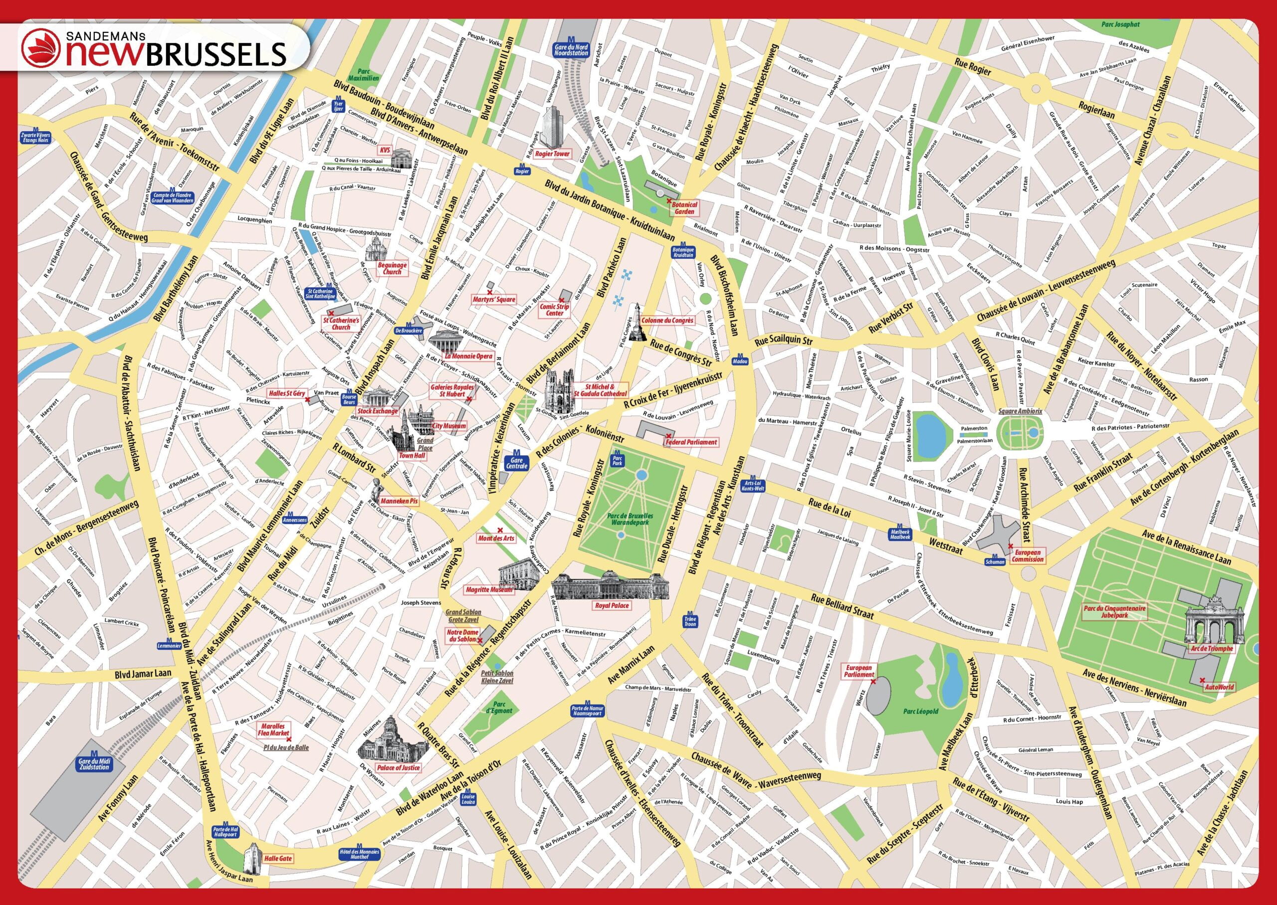 Brussels city map