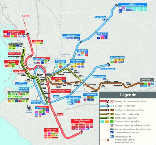 Free Marseill metro map