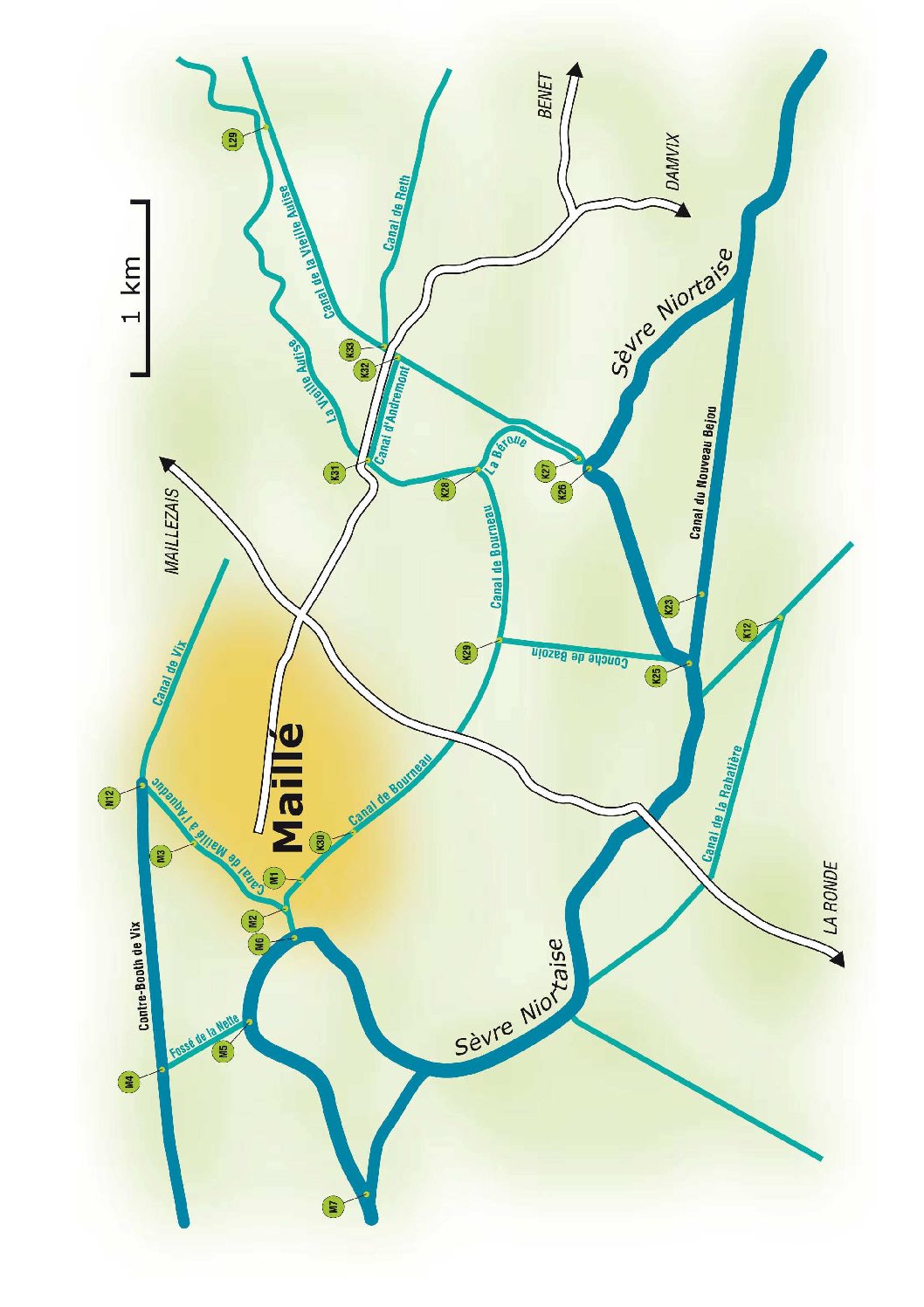 Plan du Marais Poitevin Maillé Emb communal