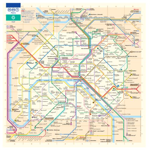 Paris metro map RATP