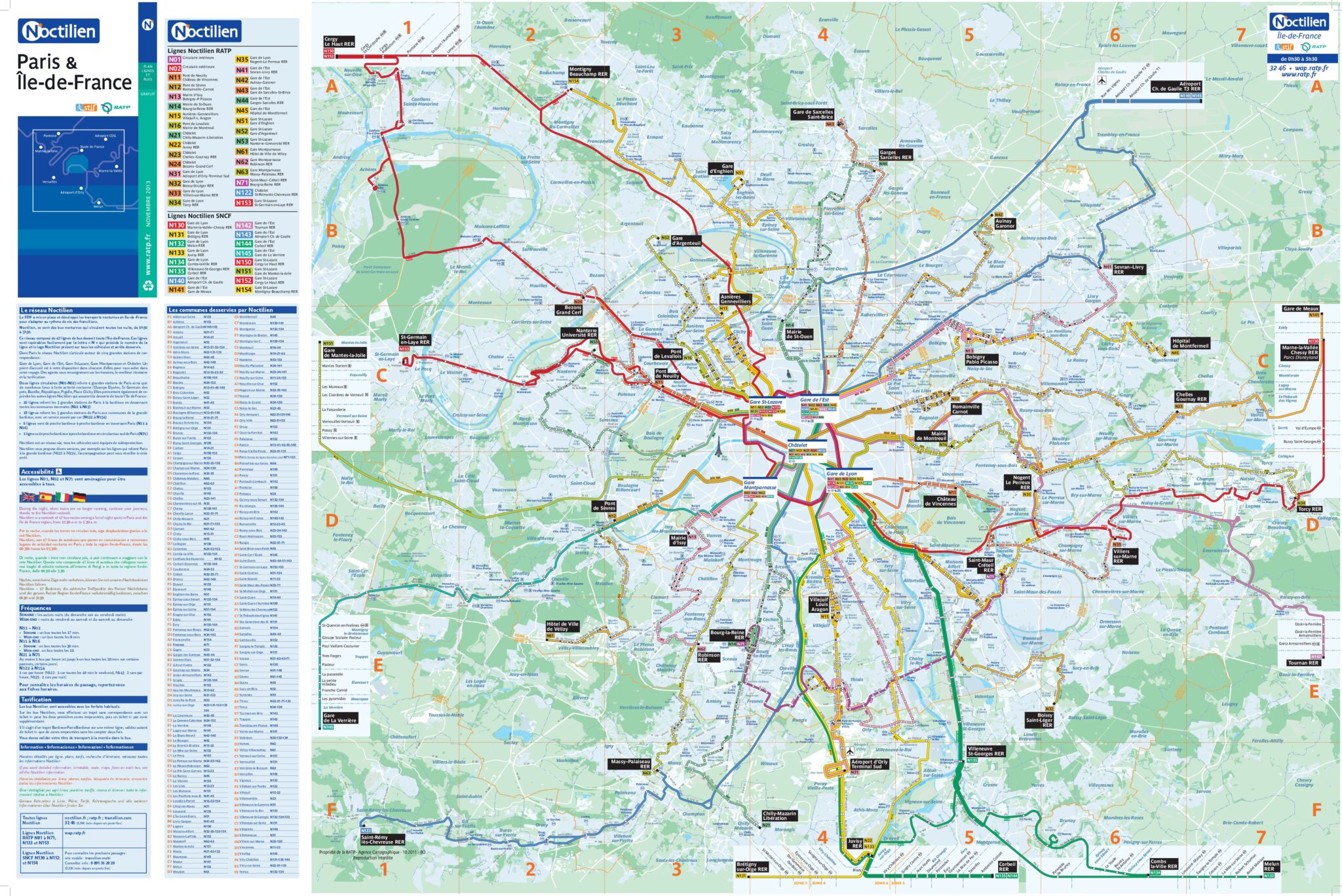 Plan Bus Noctilien Paris Ratp à Télécharger En PDF - Night Fox Tips