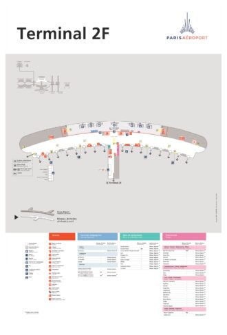 Roissy Charles de Gaulle CDG Terminal Map 2F