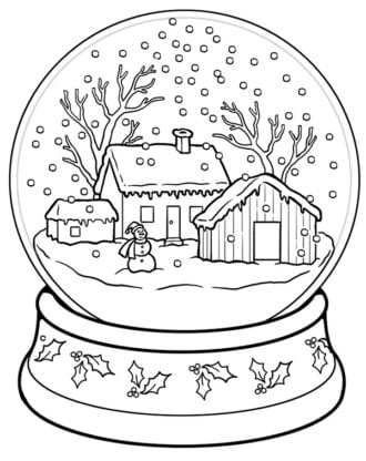 Christmas Snowball Coloring