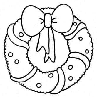 Christmas Wreath Coloring