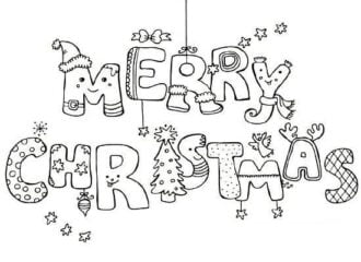 Merry Christmas Coloring in English