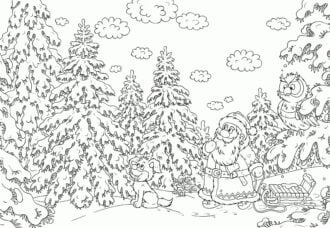 Coloring Santa Forest