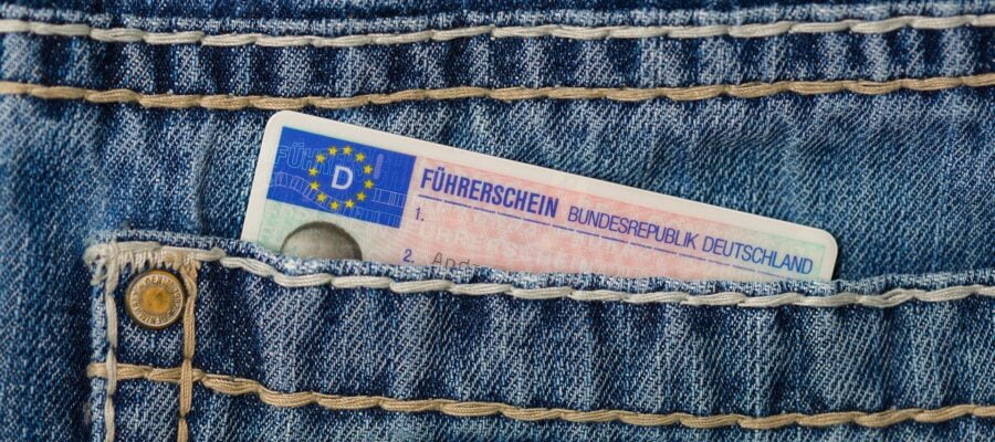 German driving licence in pocket