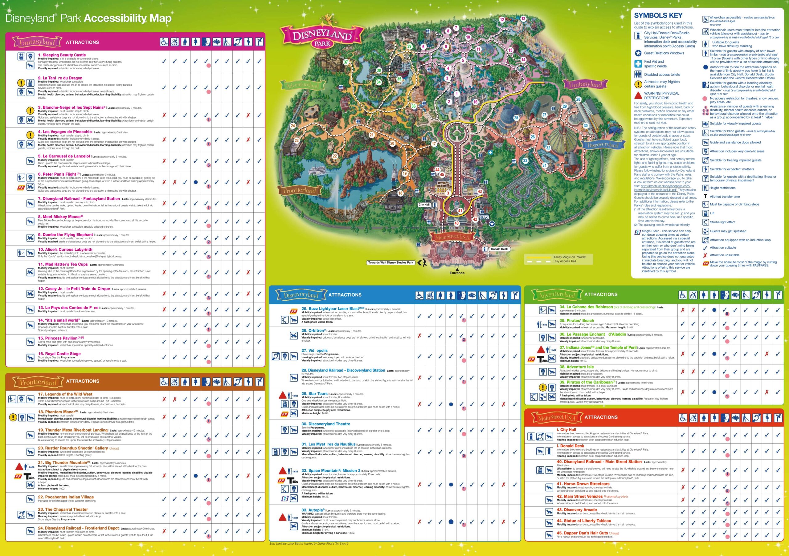 Free Disneyland Paris map