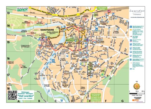 Lourdes city map